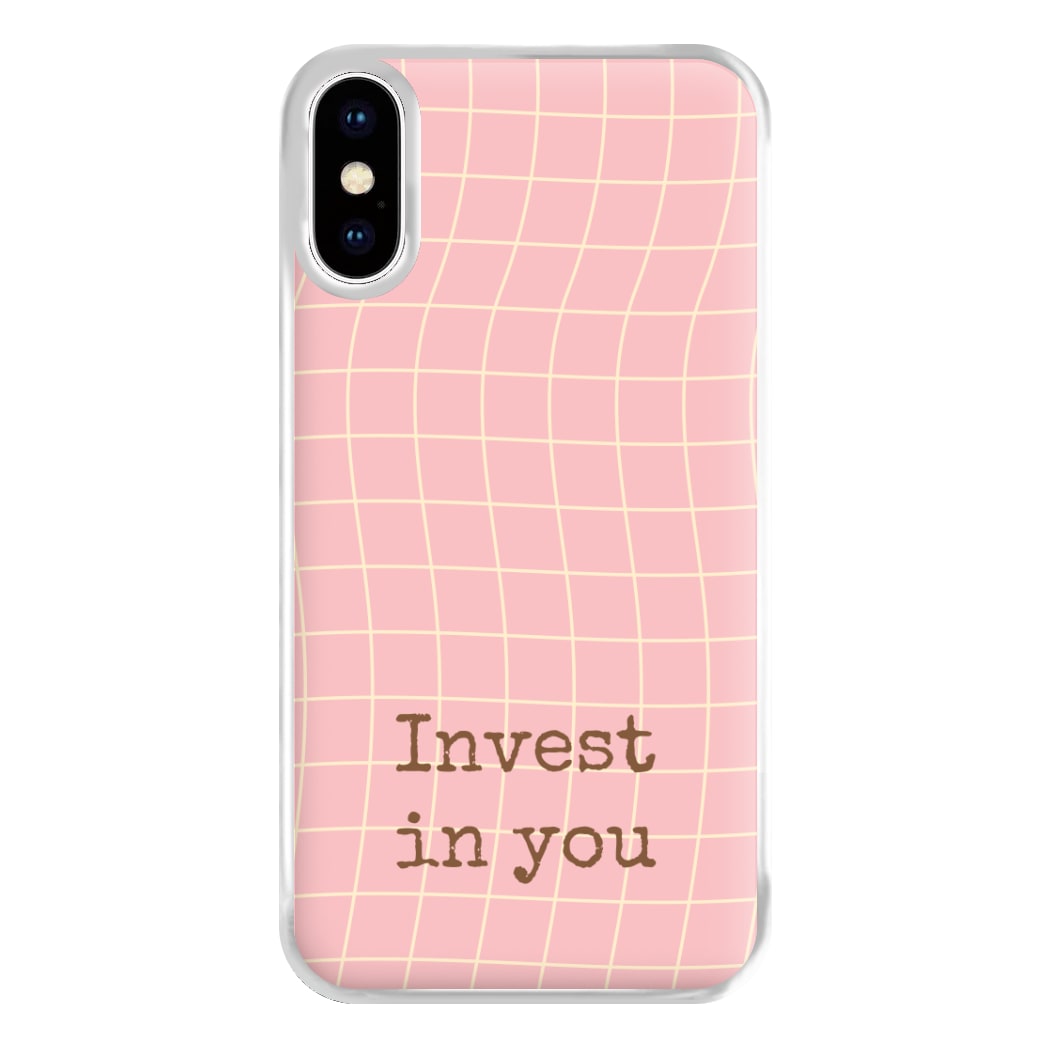 Invest In You, Baby Pink Phone Case for iPhone XS Max