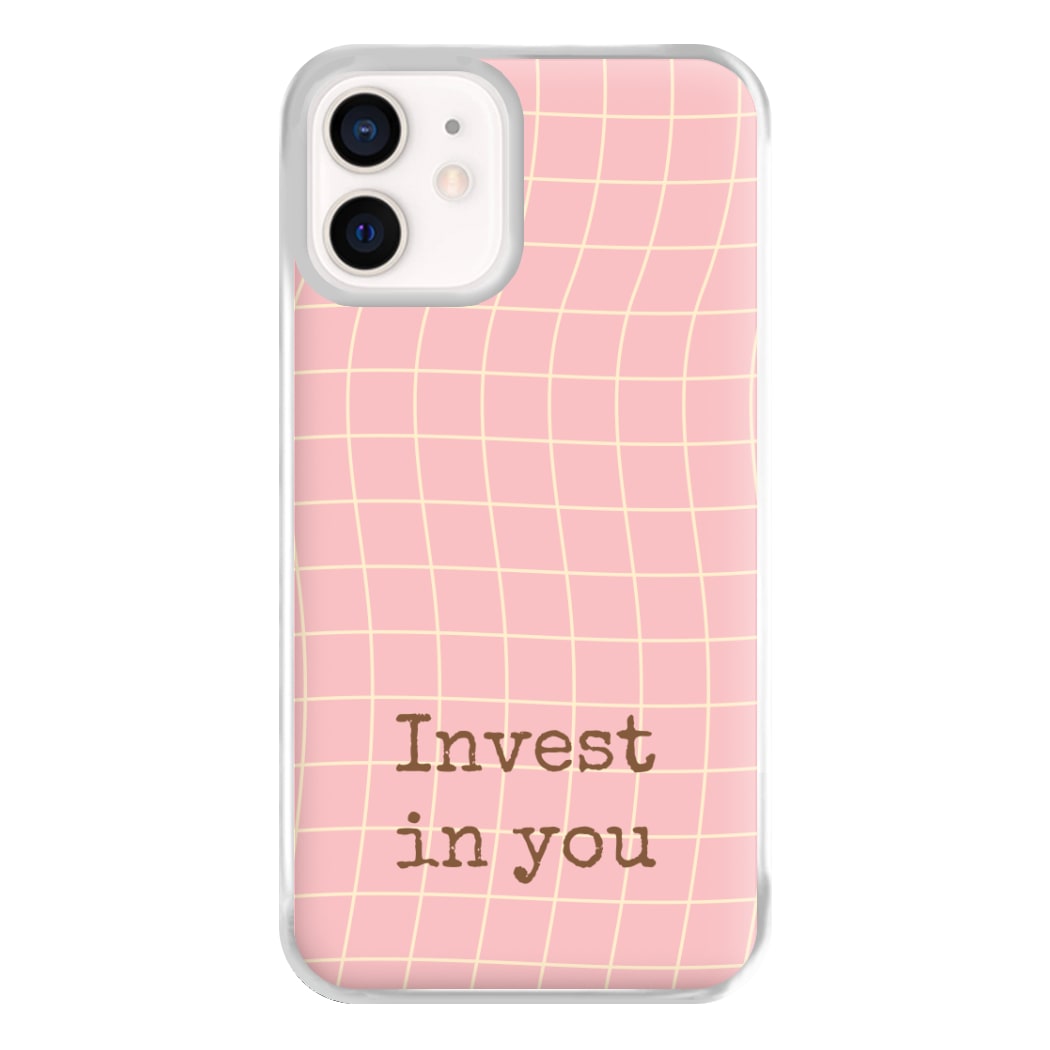 Invest In You, Baby Pink Phone Case for iPhone 12 Mini