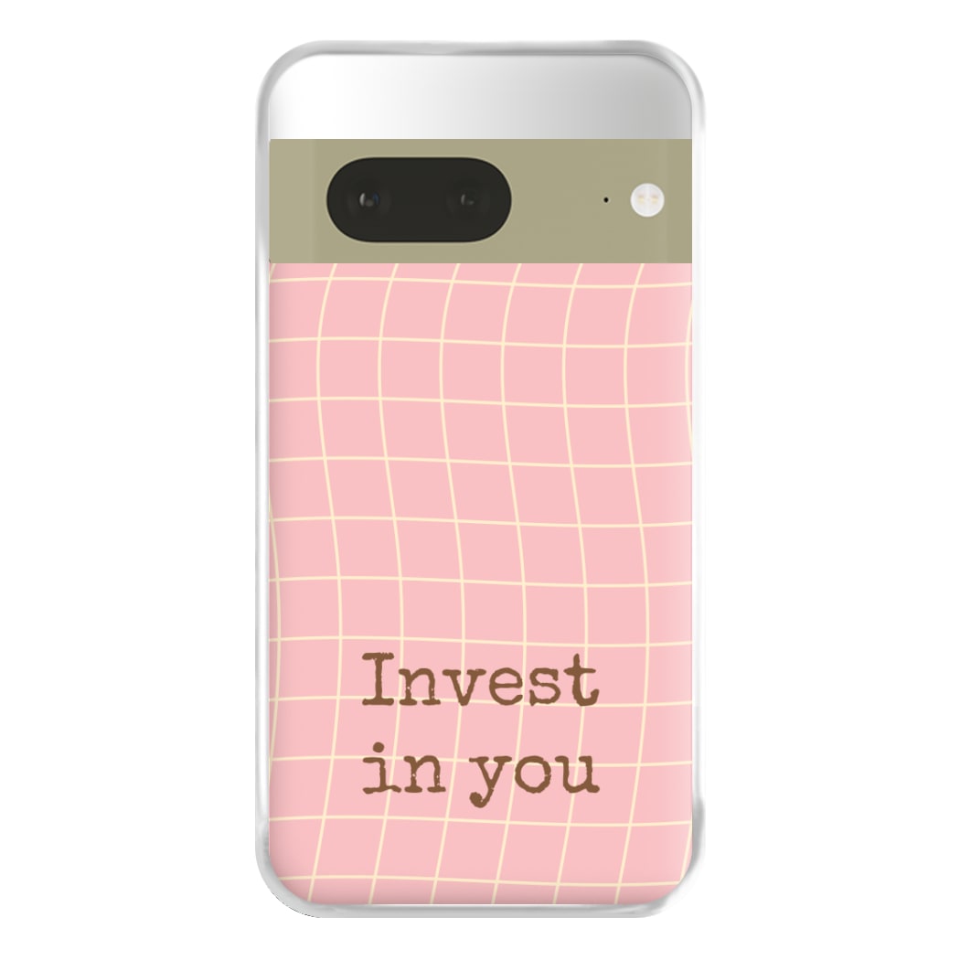 Invest In You, Baby Pink Phone Case for Google Pixel 7a