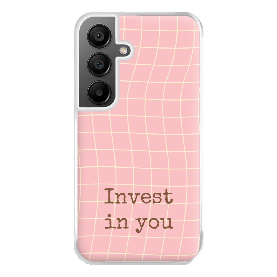Invest In You, Baby Pink Phone Case for Galaxy A56