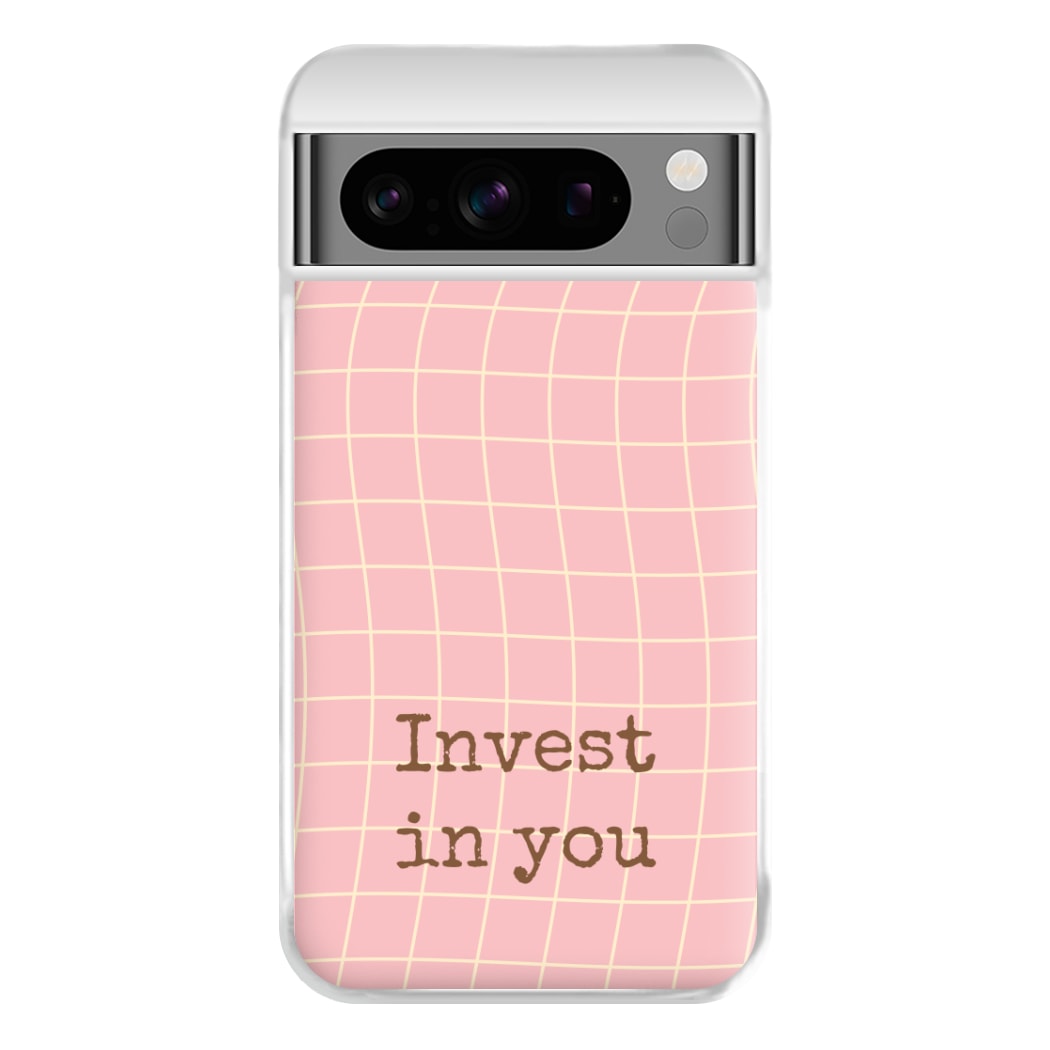 Invest In You, Baby Pink Phone Case for Google Pixel 8 Pro