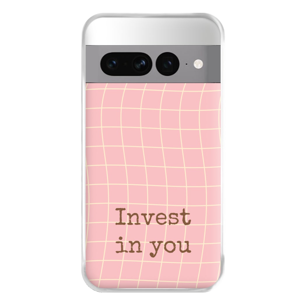 Invest In You, Baby Pink Phone Case for Google Pixel 7 Pro
