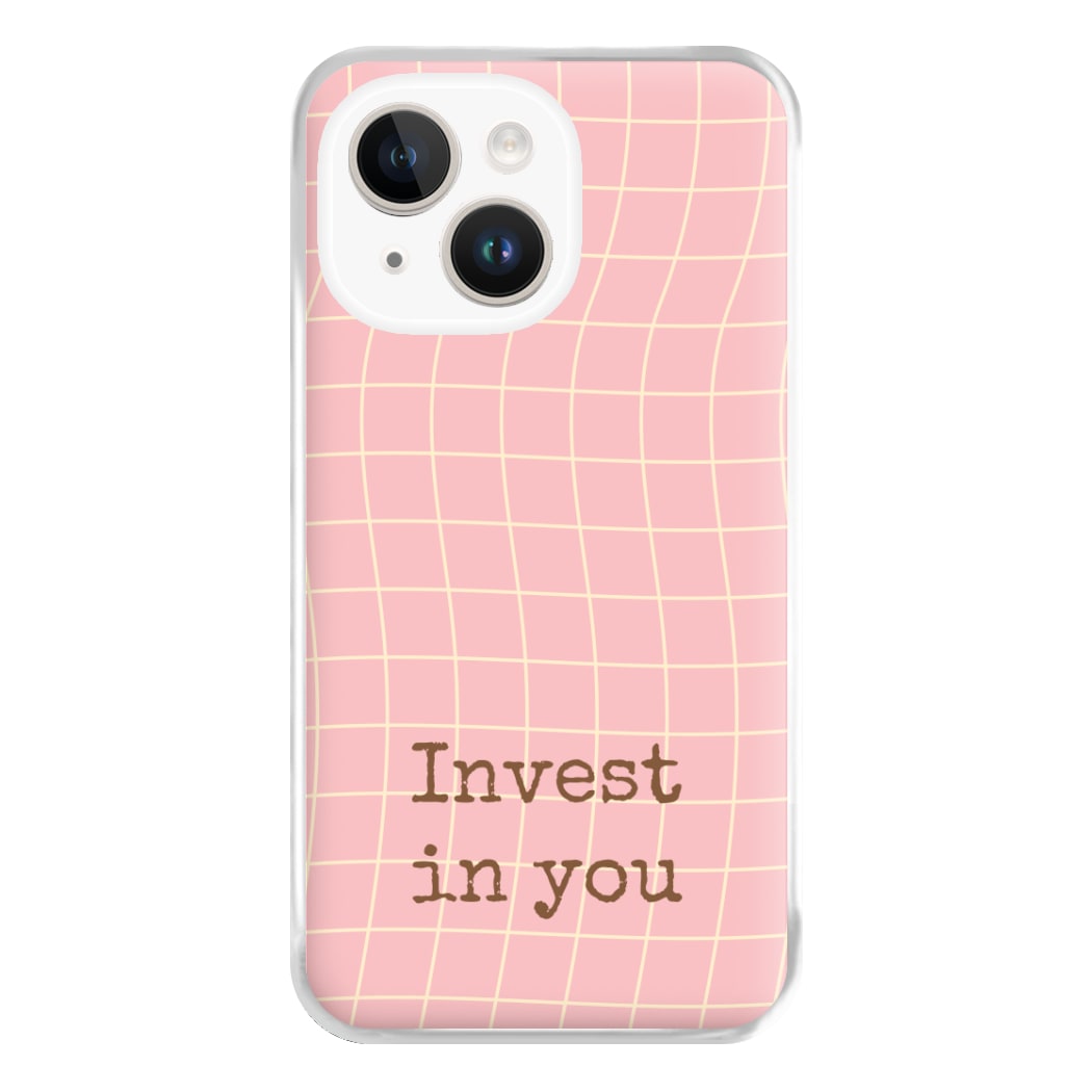 Invest In You, Baby Pink Phone Case for iPhone 14 Plus