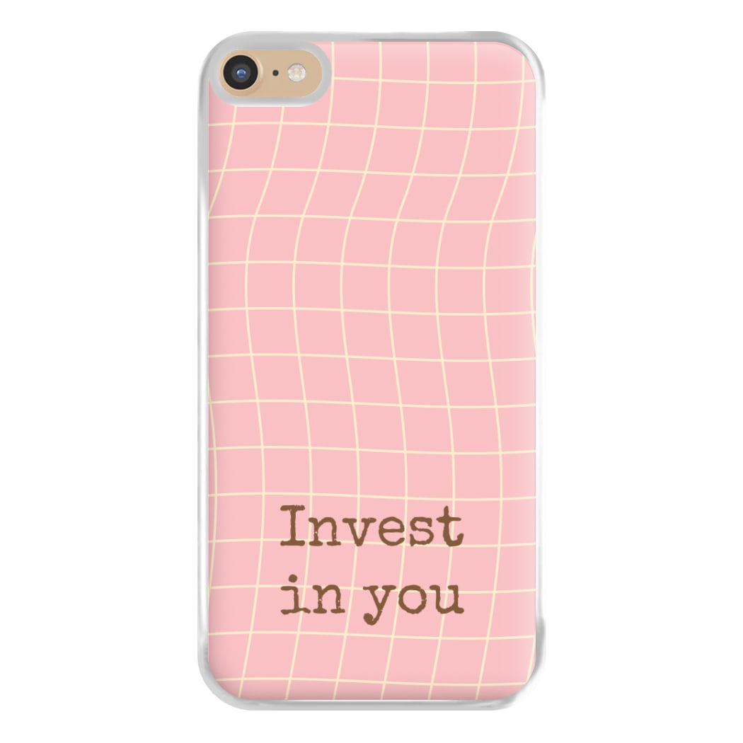 Invest In You, Baby Pink Phone Case for iPhone 6 Plus / 7 Plus / 8 Plus