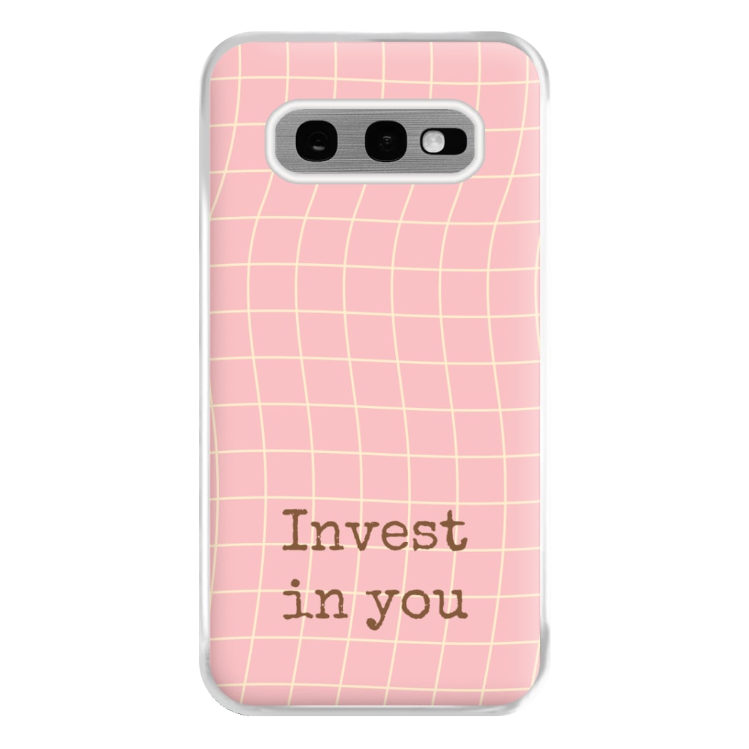 Invest In You, Baby Pink Phone Case for Galaxy S10e