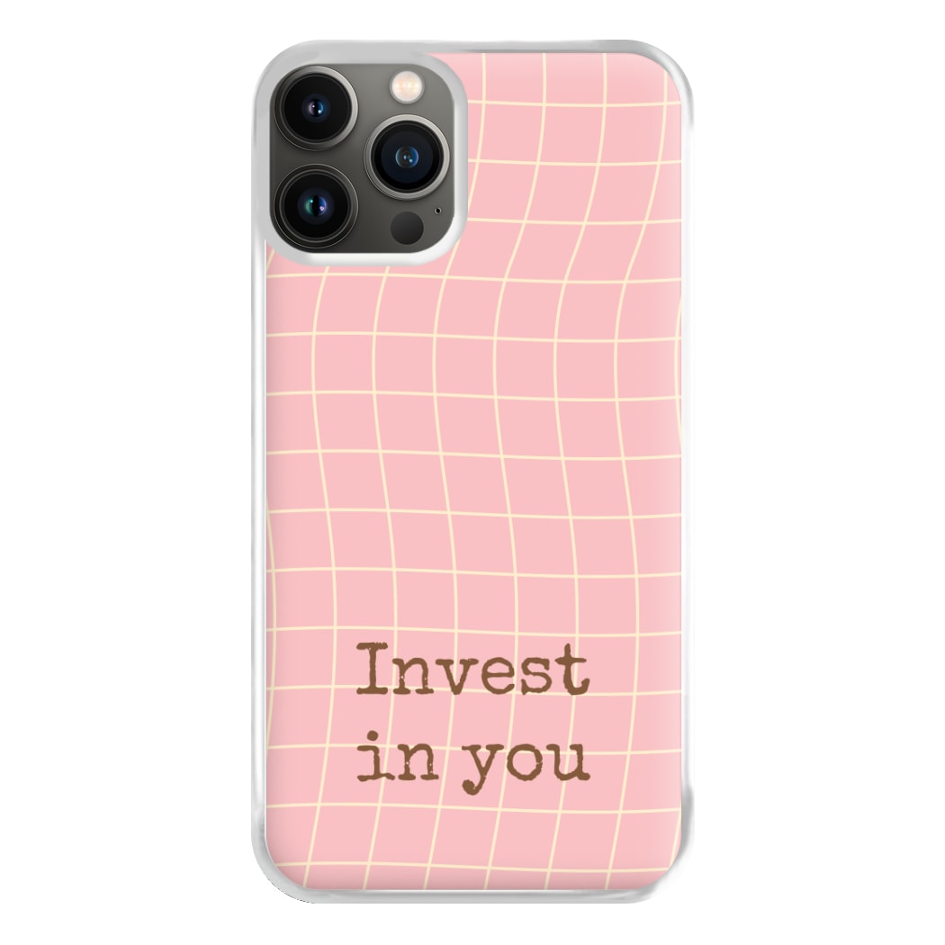 Invest In You, Baby Pink Phone Case for iPhone 11 Pro Max