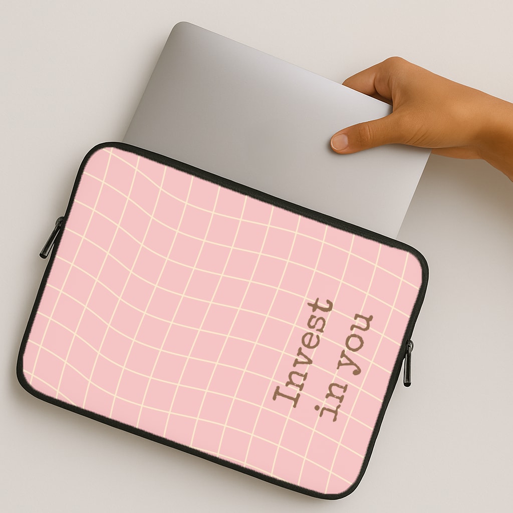 Invest In You, Baby Pink MacBook Case
