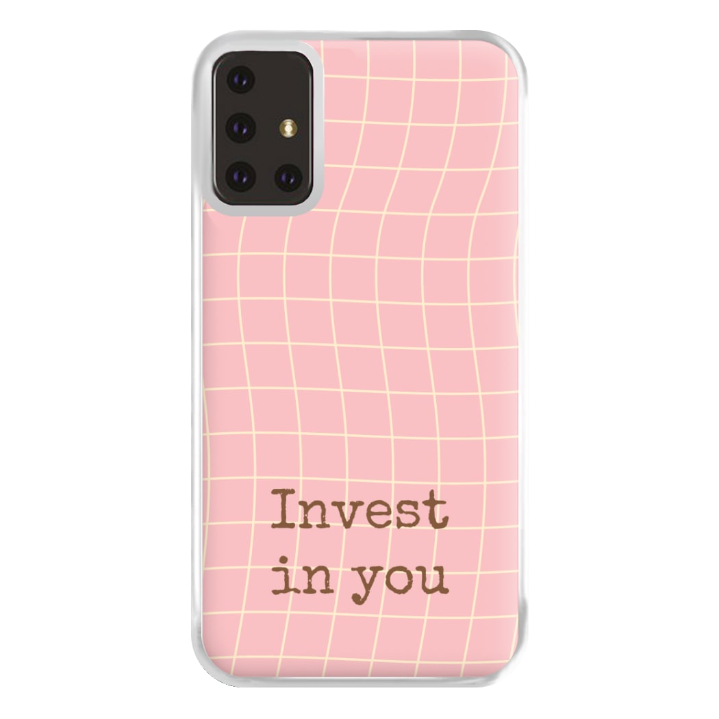Invest In You, Baby Pink Phone Case for Galaxy A71