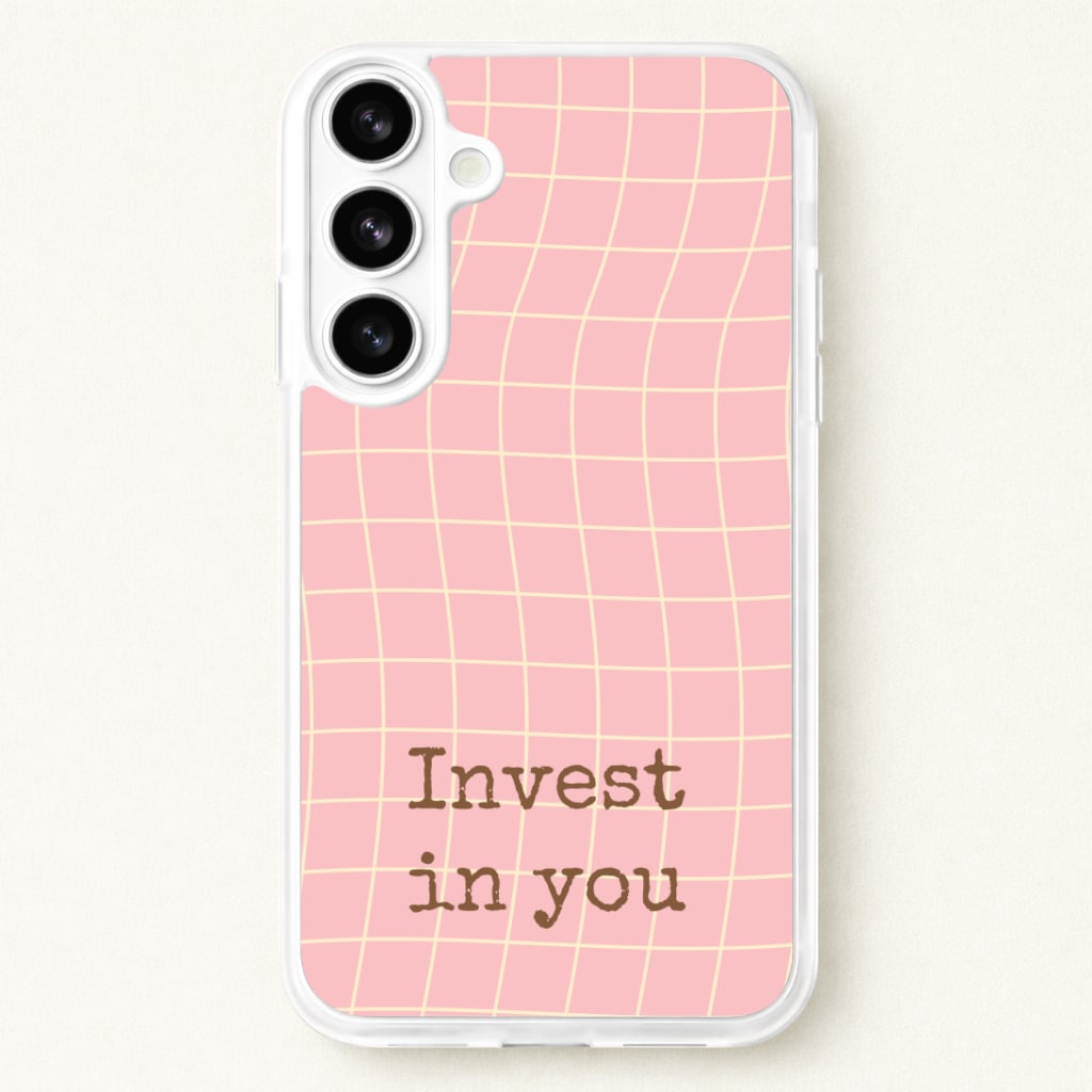 Invest In You, Baby Pink Phone Case for Galaxy S26