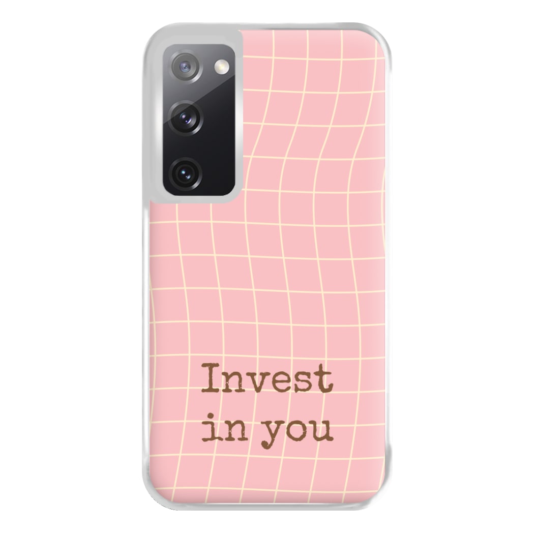 Invest In You, Baby Pink Phone Case for Galaxy S20FE
