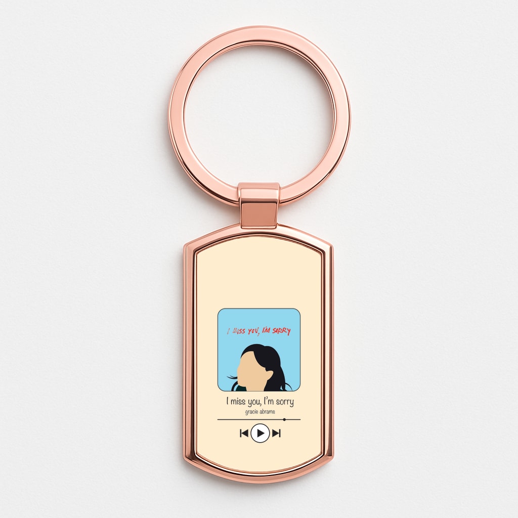 I Miss You - Abrams Rose Gold Keyring