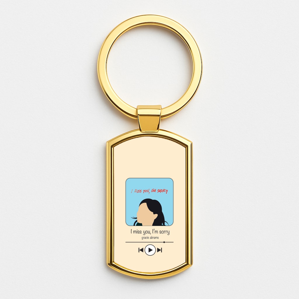 I Miss You - Abrams Gold Keyring