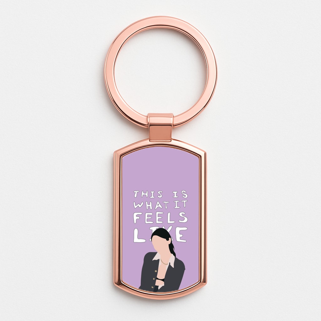 This Is What It Feels Like - Abrams Rose Gold Keyring