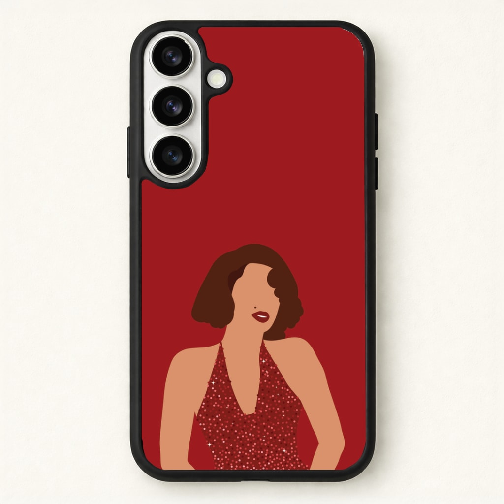 Red Sparkly Dress Phone Case for Galaxy S26