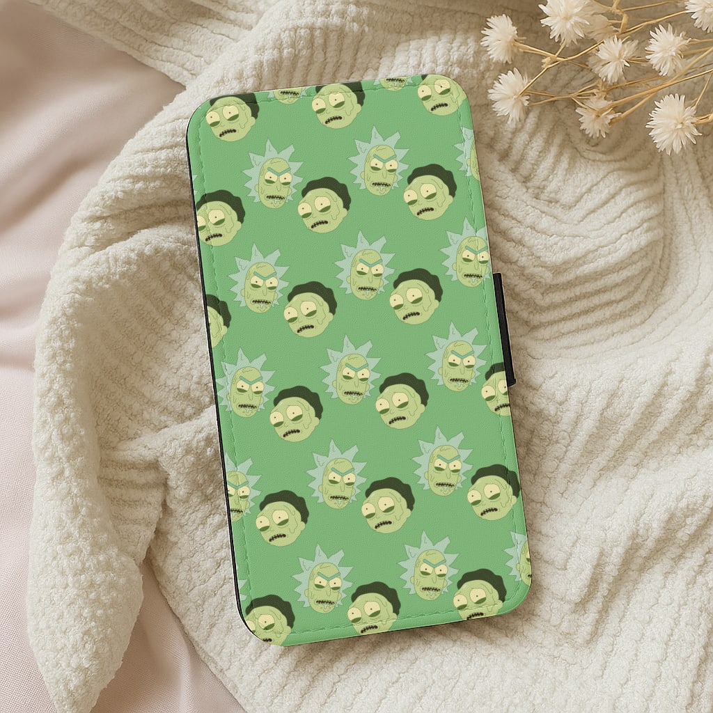 R&M Pattern Wallet Phone Case