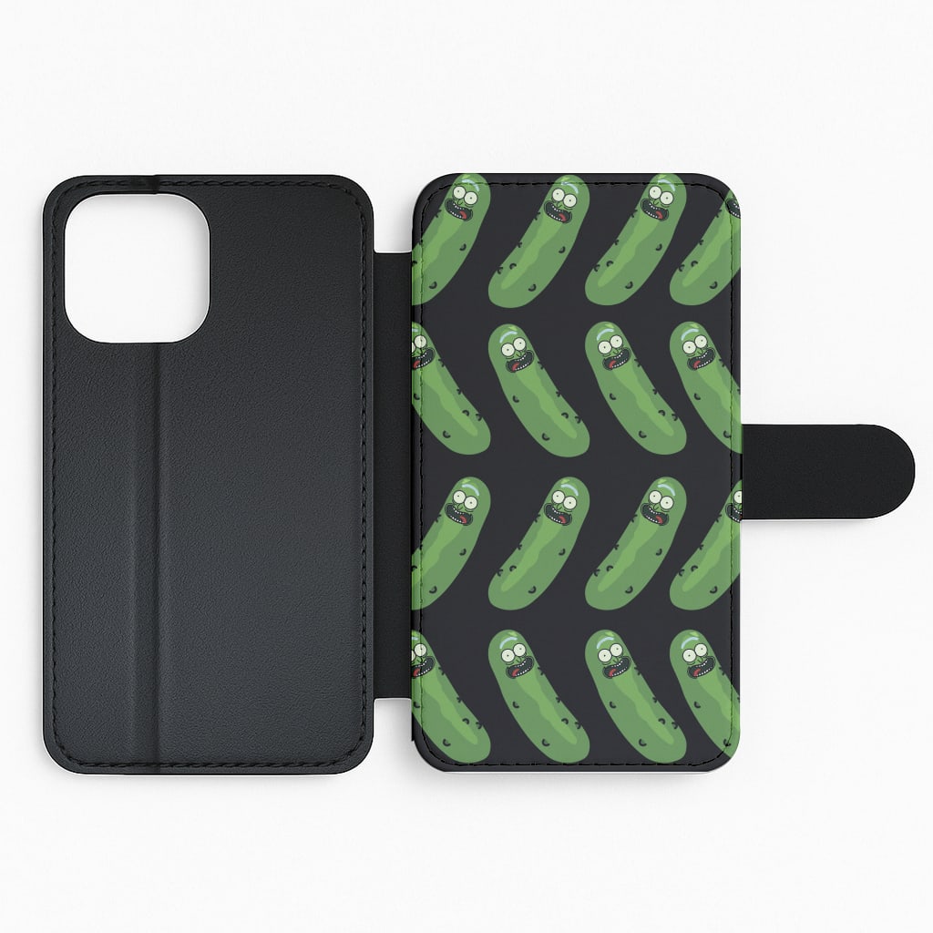Pickle Rick Pattern - RAM Flip Phone Case
