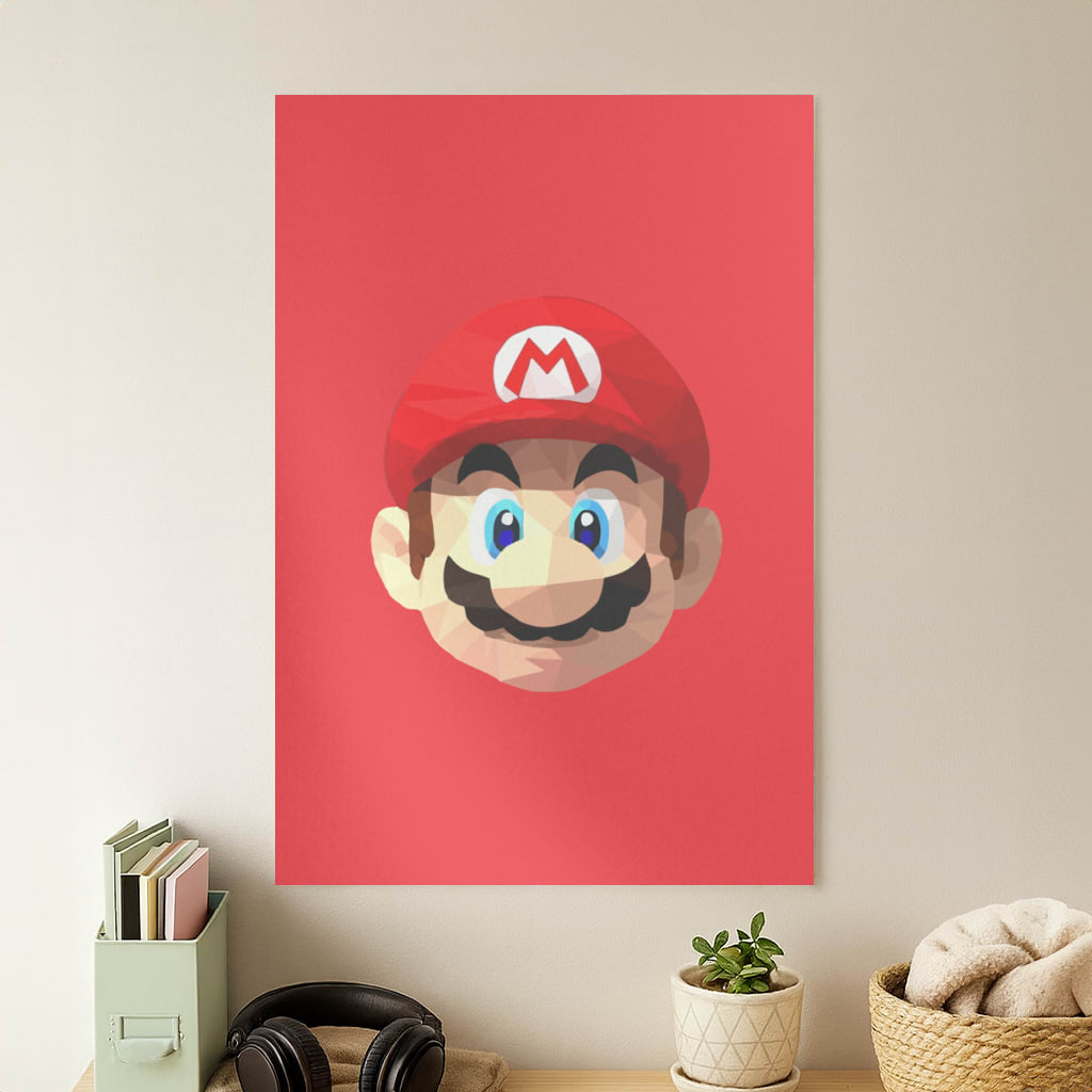 Mario Face - Mario Poster