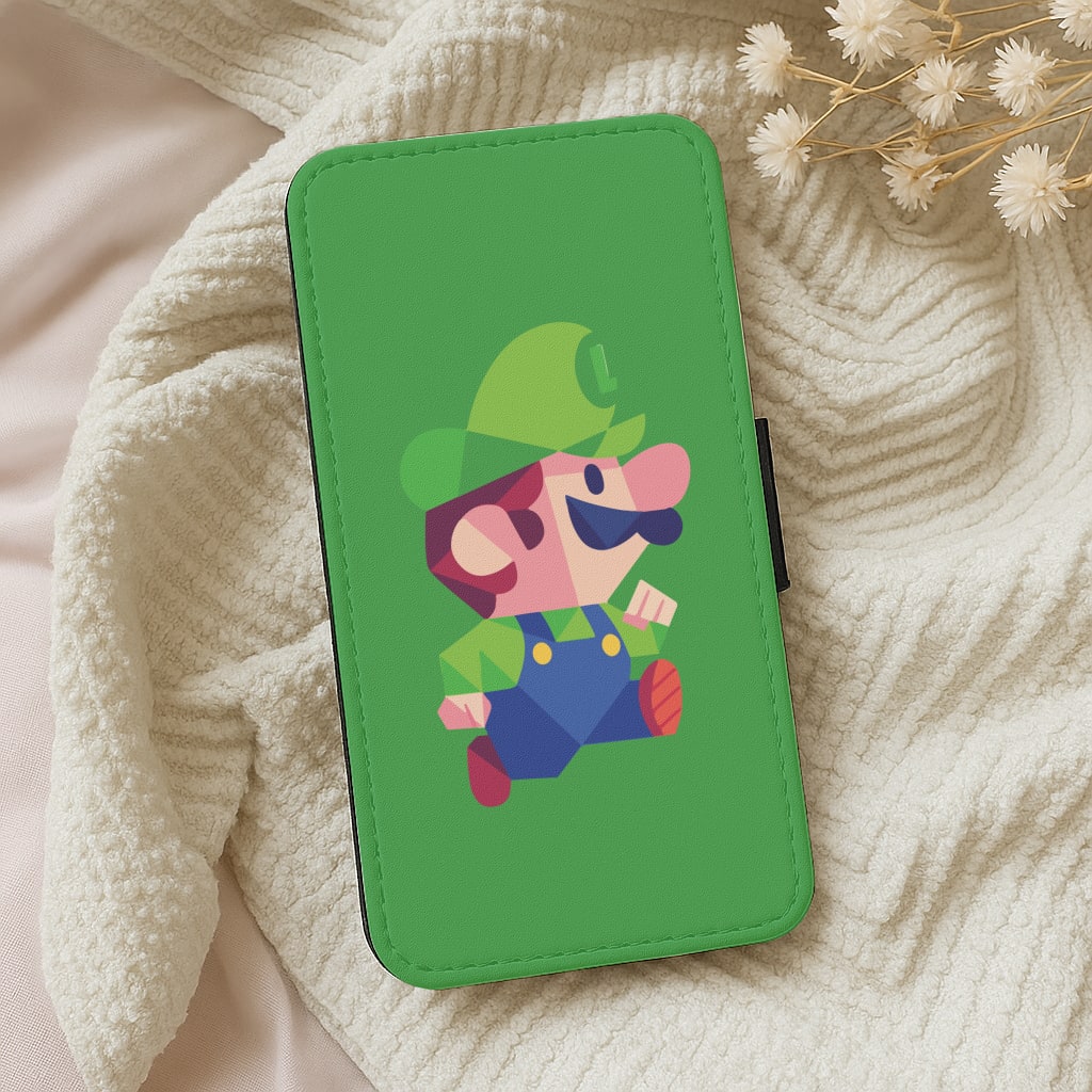 Running Luigi - Mario Wallet Phone Case