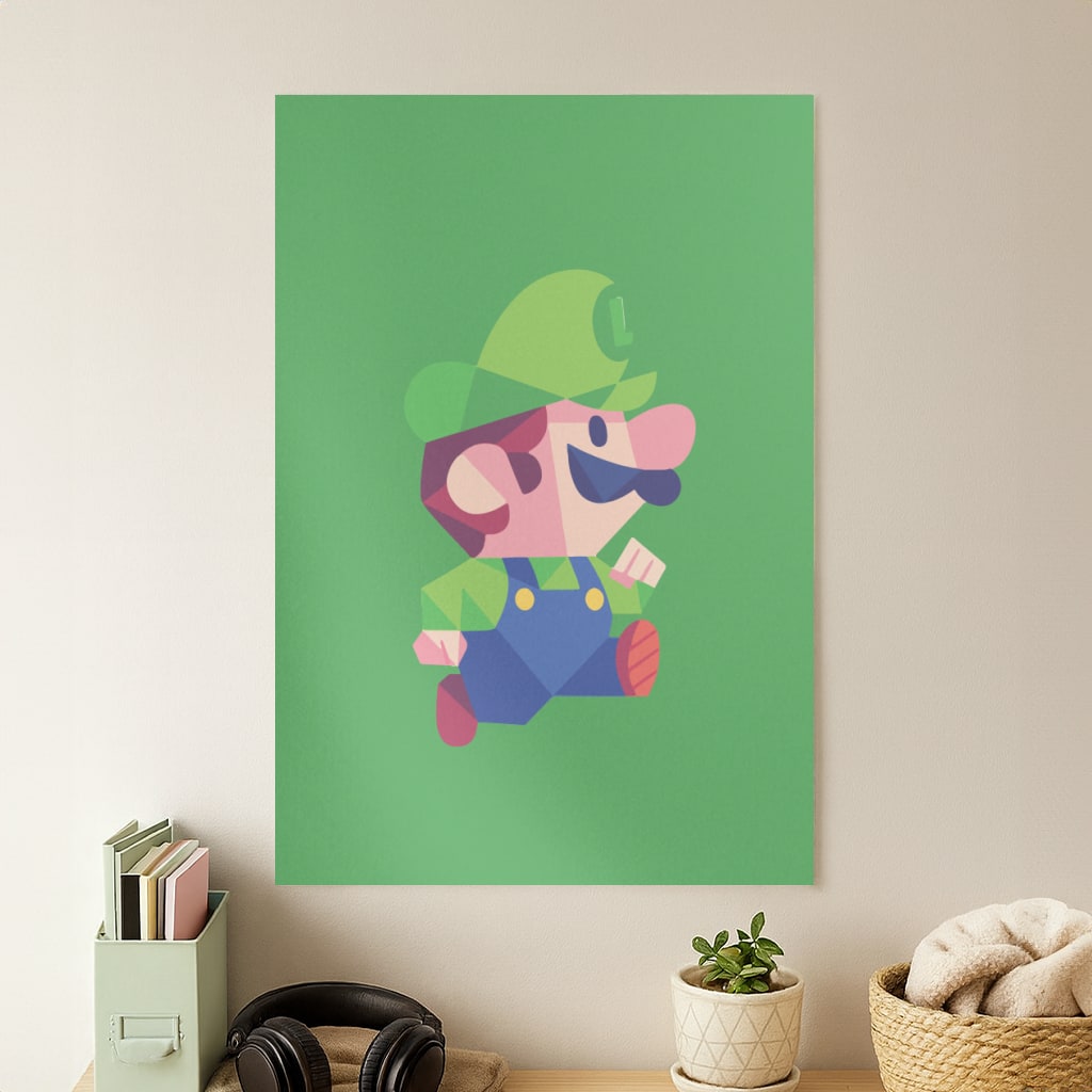 Running Luigi - Mario Poster