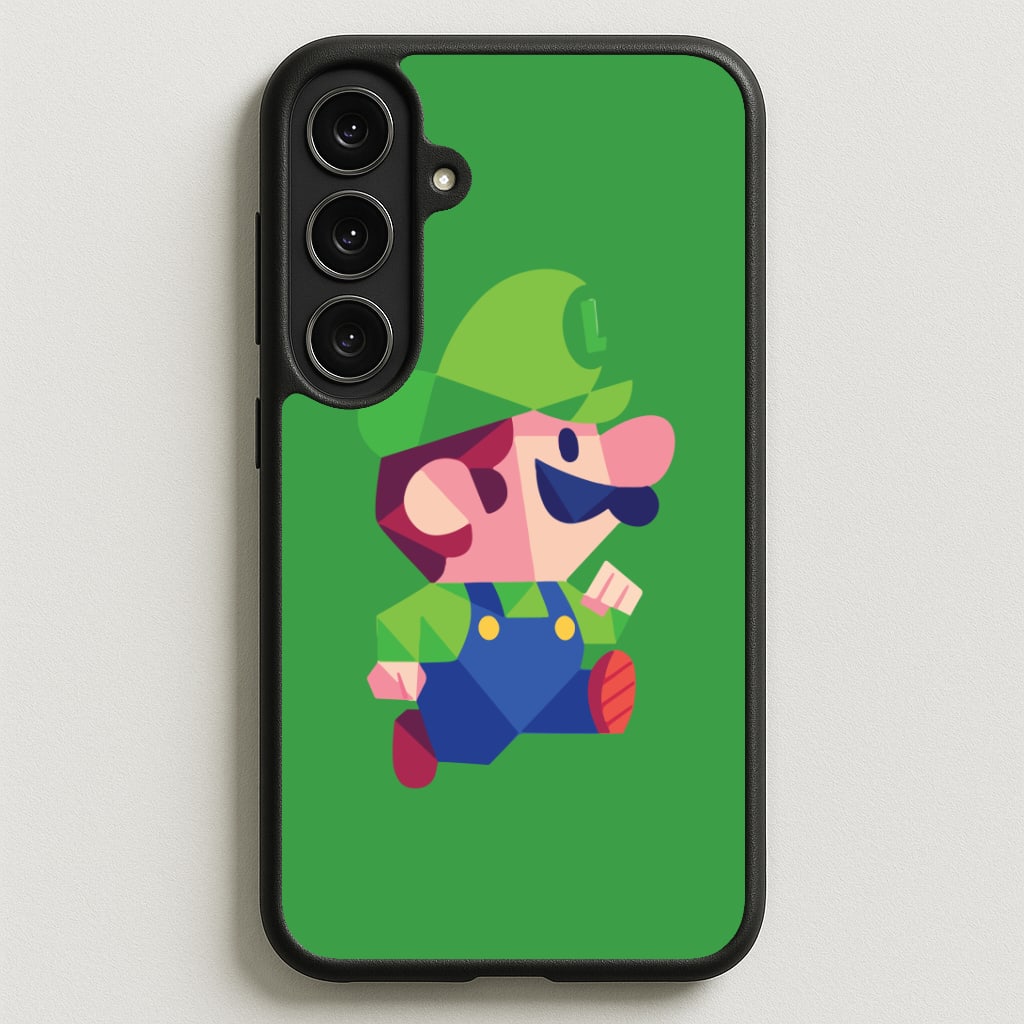 Running Luigi - Mario Phone Case for Galaxy S25FE
