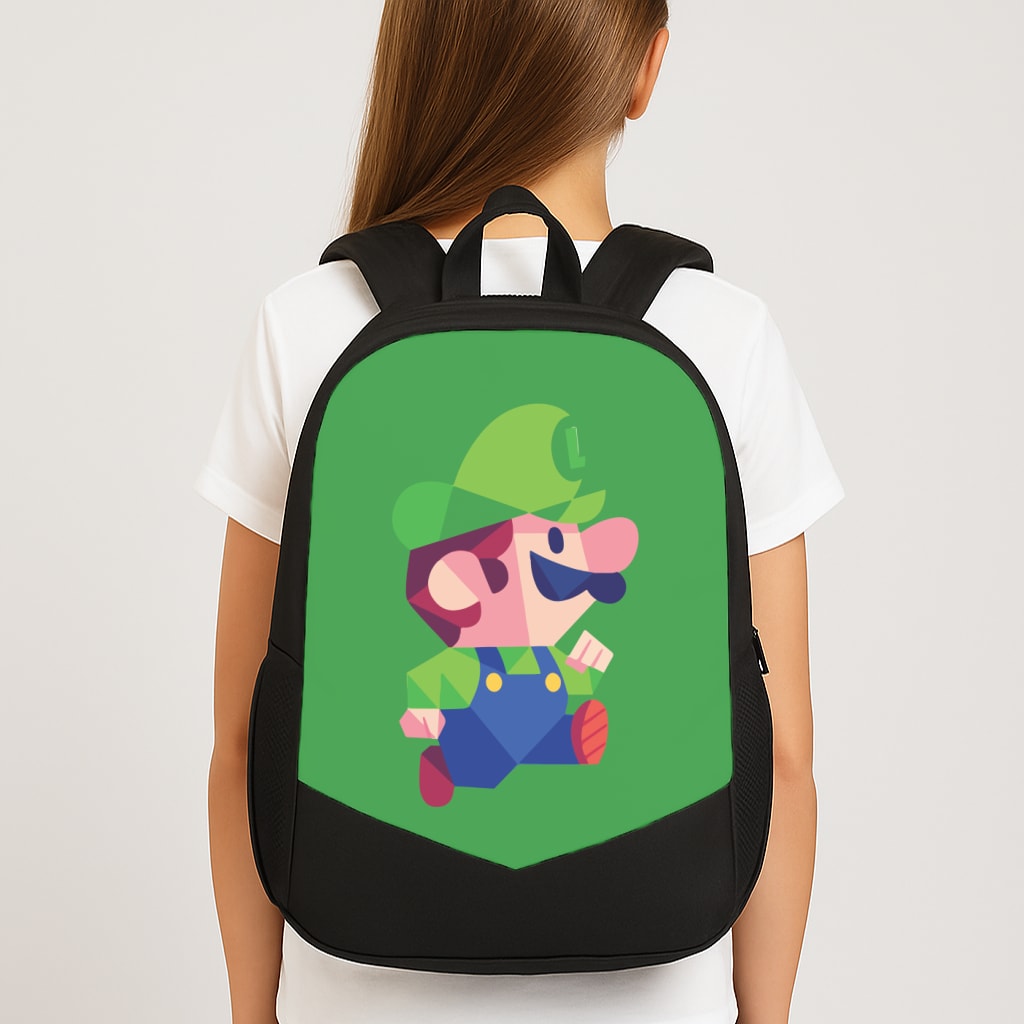 Running Luigi - Mario Large School Bag