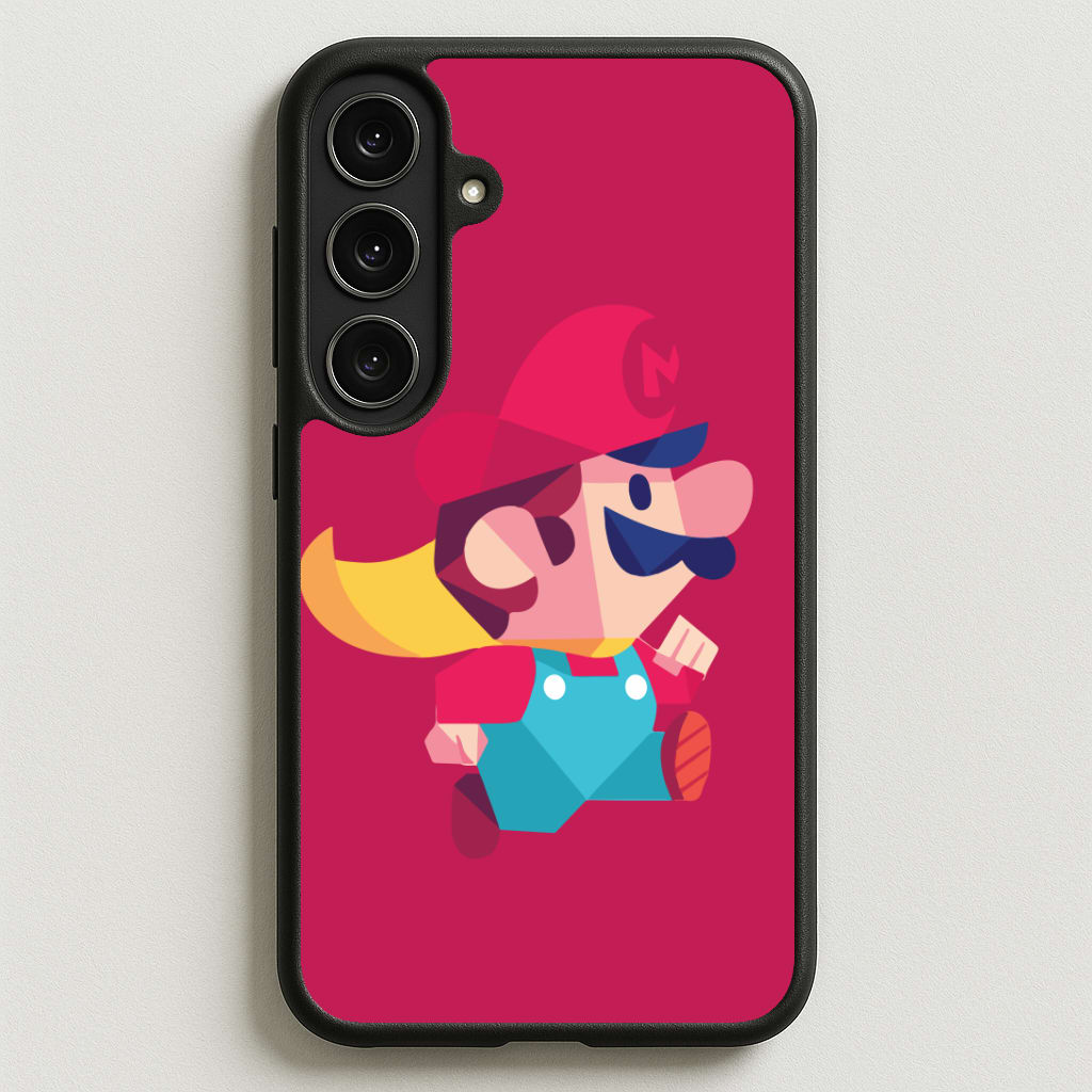 Running Mario - Mario Phone Case for Galaxy S25FE