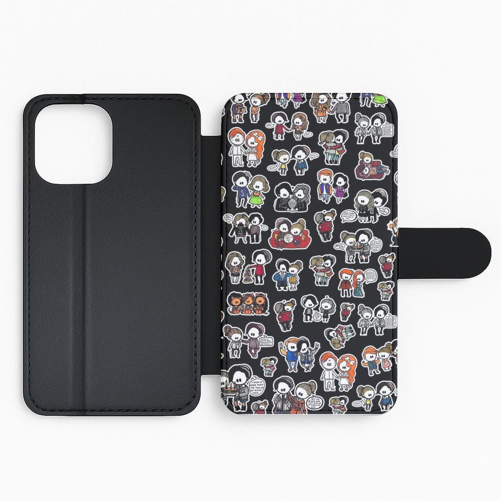 Riverdale Dolls Pattern Flip Wallet Phone Case