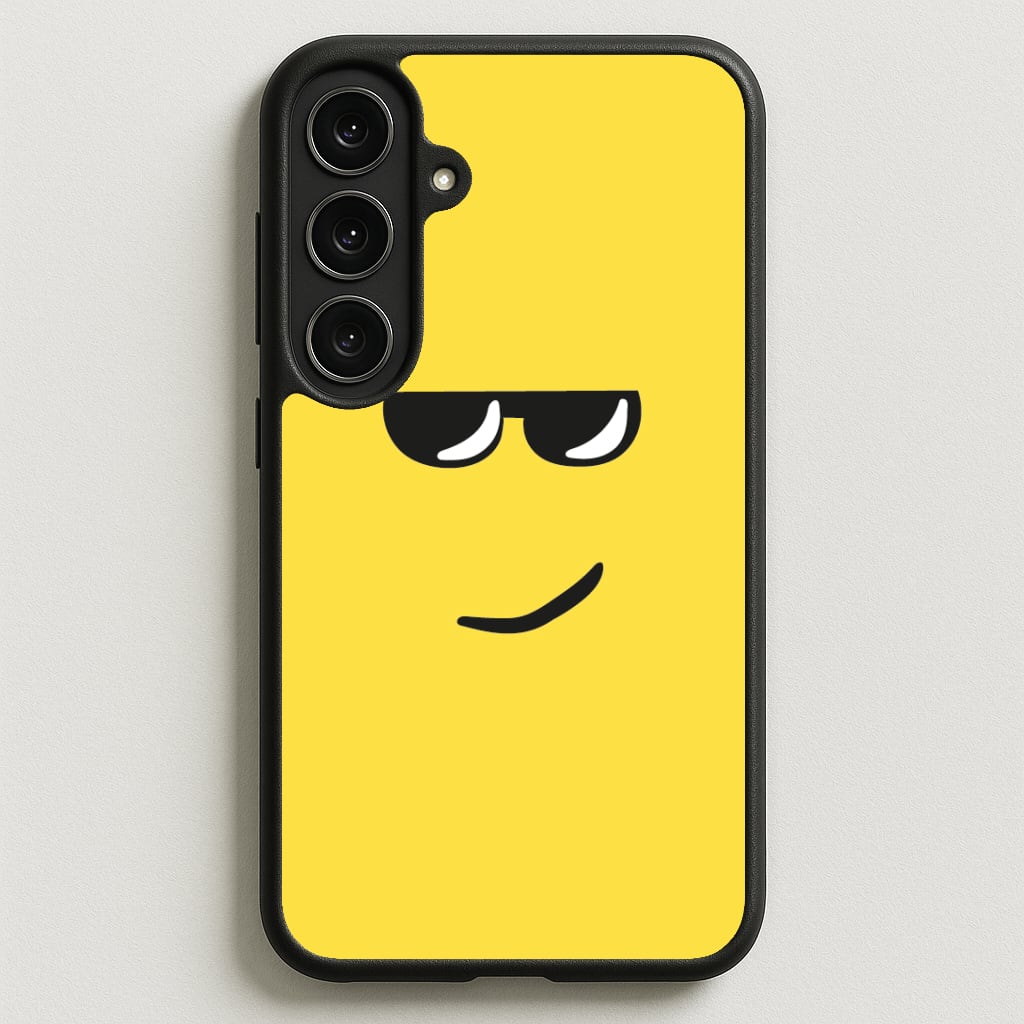 Yellow Face Shades Phone Case for Galaxy S25FE