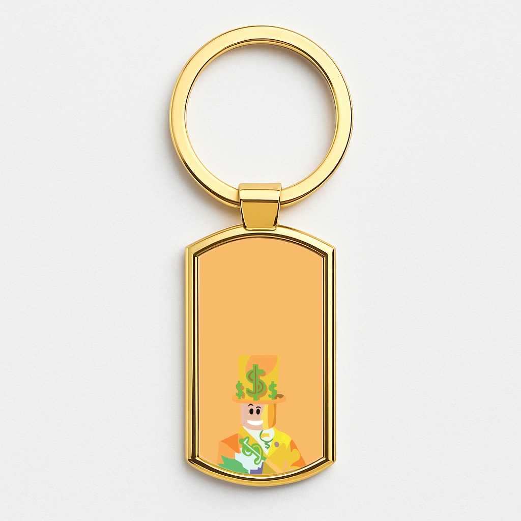 Character Money Gold Keyring