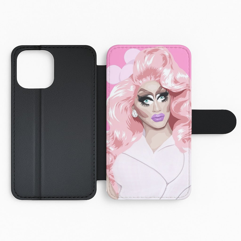 Pink Trixie Mattel RuPaul's Drag Race Flip Wallet Phone Case