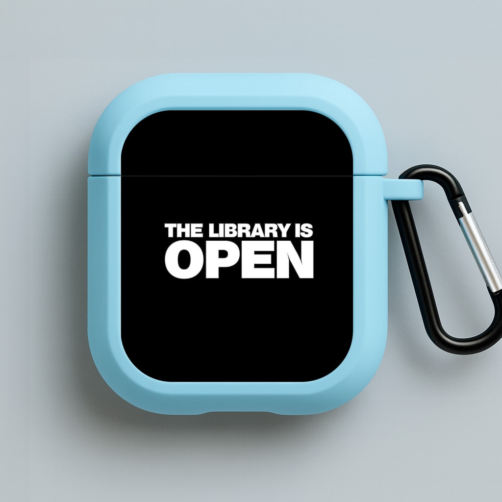 The Library is OPEN - Drag Queen's Drag Race Blue AirPods Case