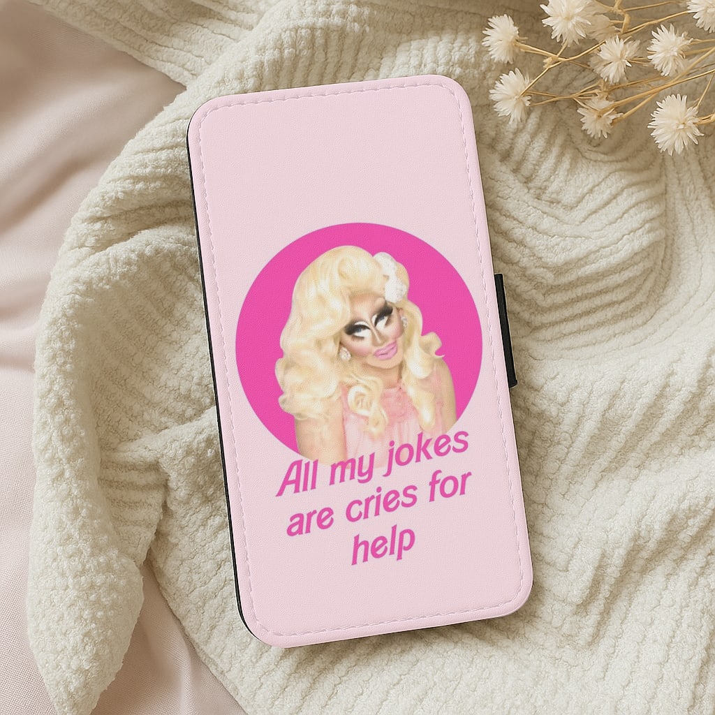 Trixie Mattel Jokes - Drag Queen's Drag Race Flip Wallet Phone Case