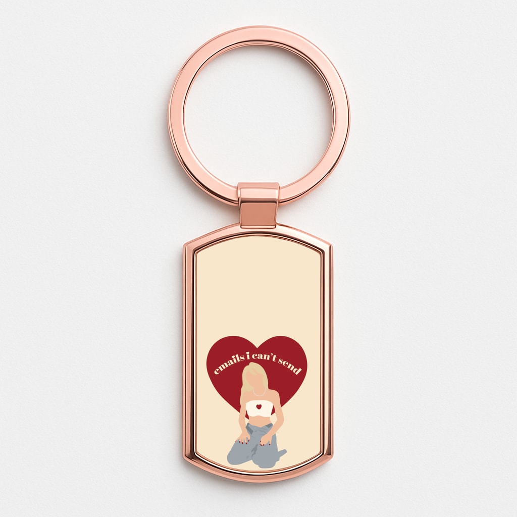 Emails I Can't Send Rose Gold Keyring