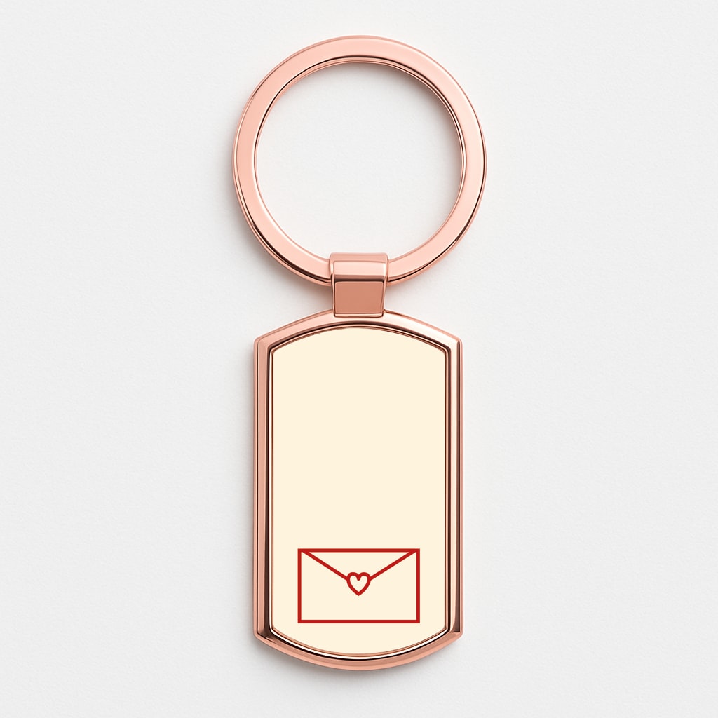Love Email Rose Gold Keyring