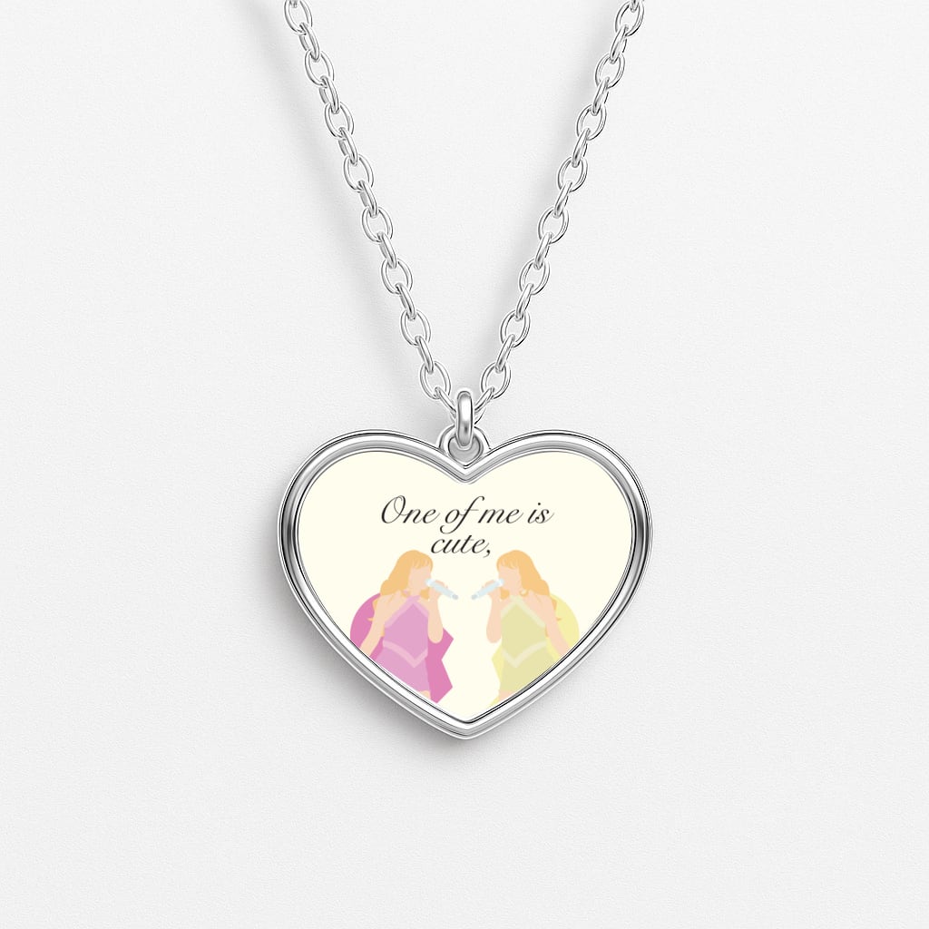 One Of Me Is Cute Heart Necklace