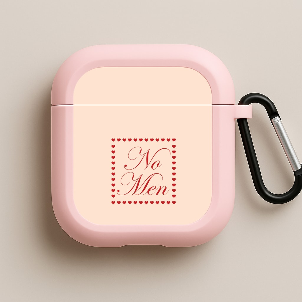 No Men Pink AirPods Case