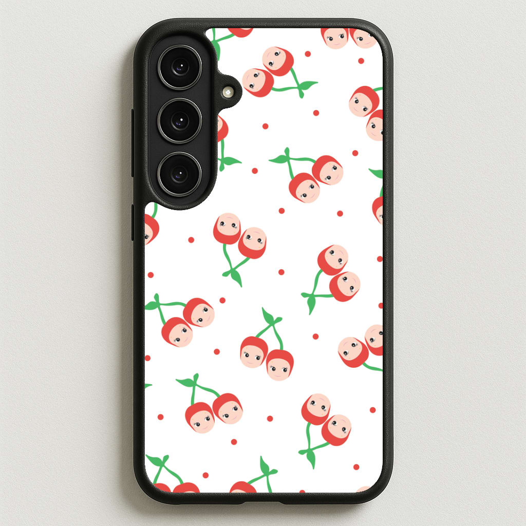 Cherry Angels Pattern Phone Case for Galaxy S25FE