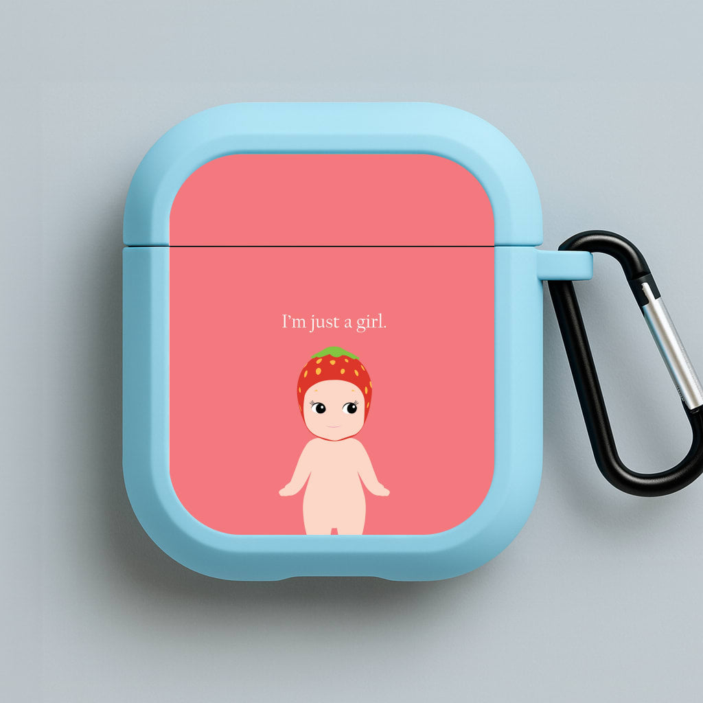 I'm Just A Girl Blue AirPods Case
