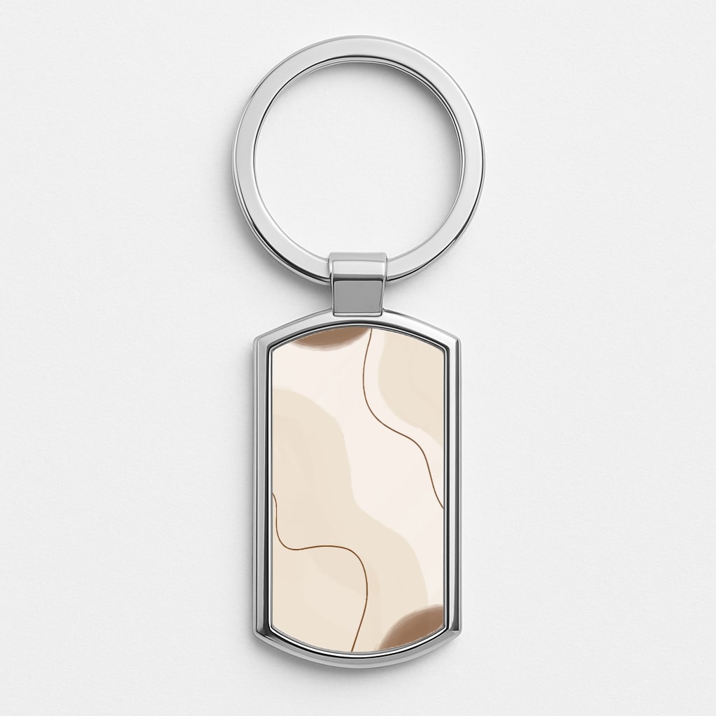 Sassy Pattern I Silver Keyring