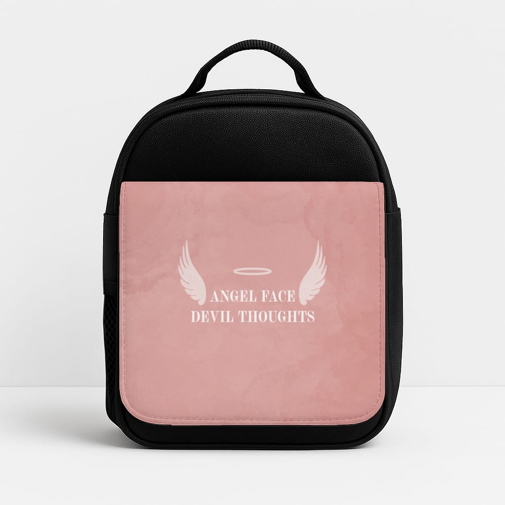 Angel Face Devil Thoughts Insulated Lunchbox