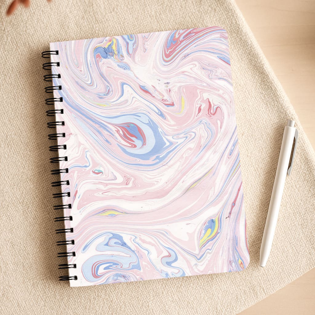 Pink Marble Swirl Notepad