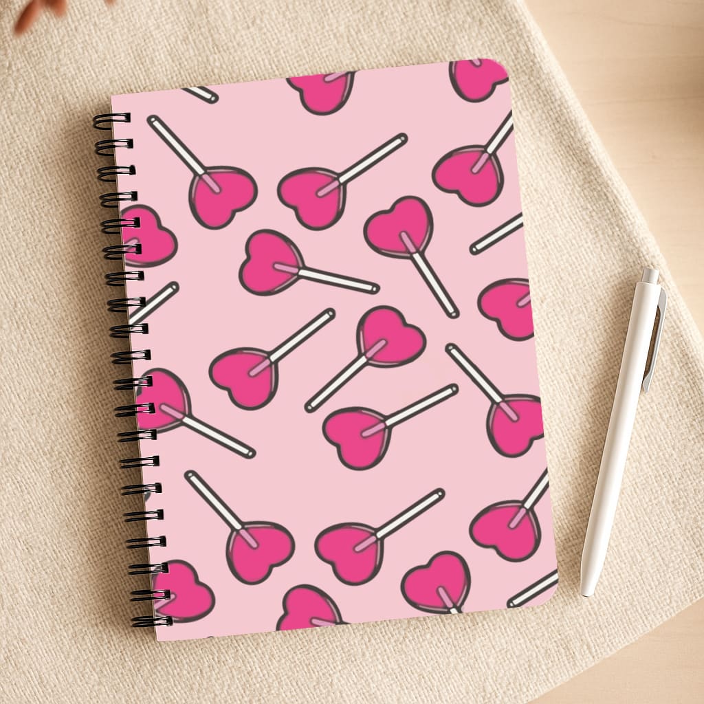 Cherry Heart Lollipops Notepad