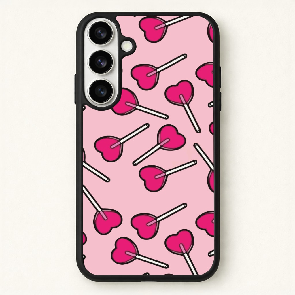 Cherry Heart Lollipops Phone Case for Galaxy S26