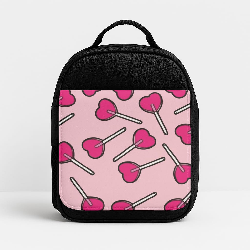 Cherry Heart Lollipops Insulated Lunchbox