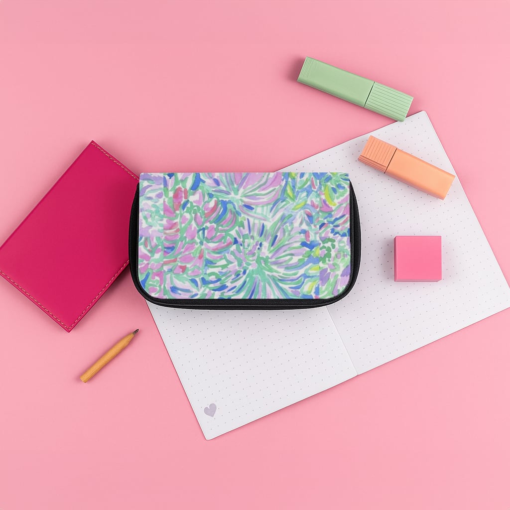 Colourful Floral Painting Pencil Case