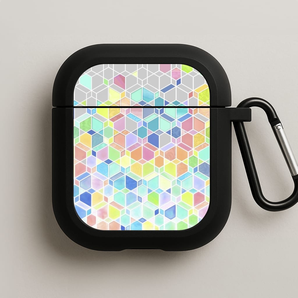 Bright Hexagon Pattern AirPods Case