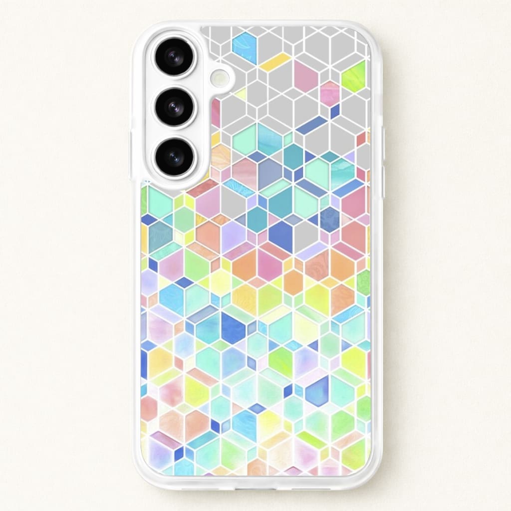Bright Hexagon Pattern Phone Case for Galaxy S26