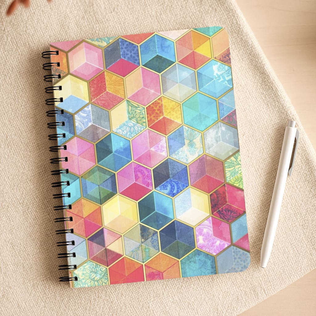Colourful Honeycomb Pattern Notepad