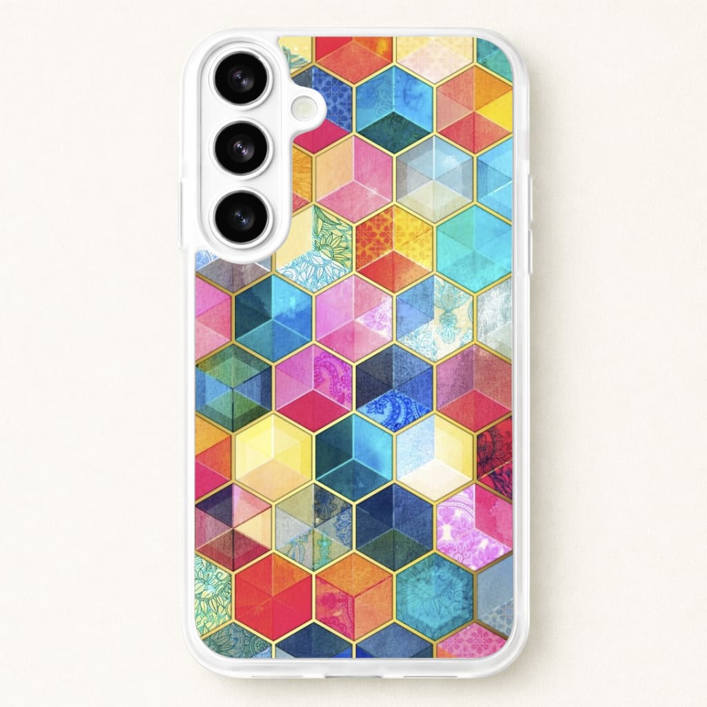 Colourful Honeycomb Pattern Phone Case for Galaxy S26