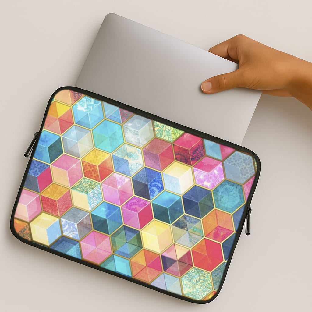 Colourful Honeycomb Pattern MacBook Case